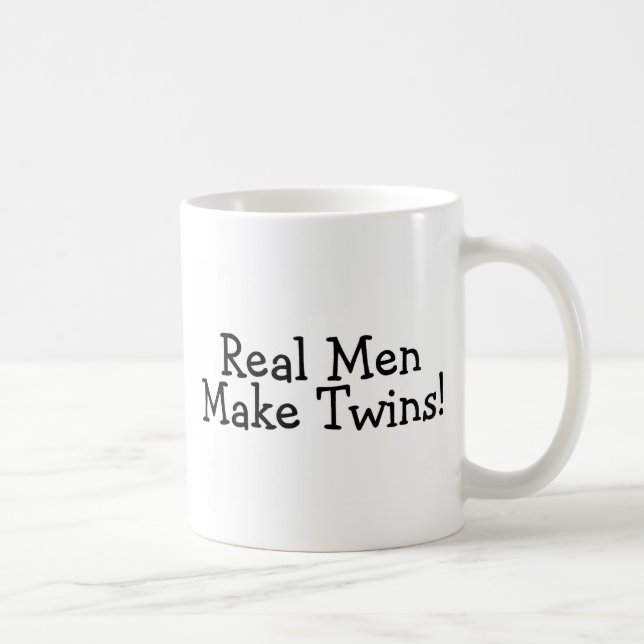 Real Men Make Twins (Black) Coffee Mug (Right)