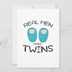 Real Men Make Twins New Dad Father's Day twins Dad Card