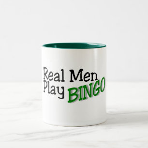 Real Men Play Bingo Two-Tone Coffee Mug