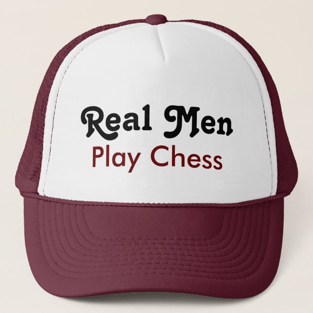 Real men play chess trucker hat (Front)