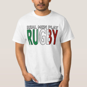 Real Men Play Rugby Italy T-Shirt