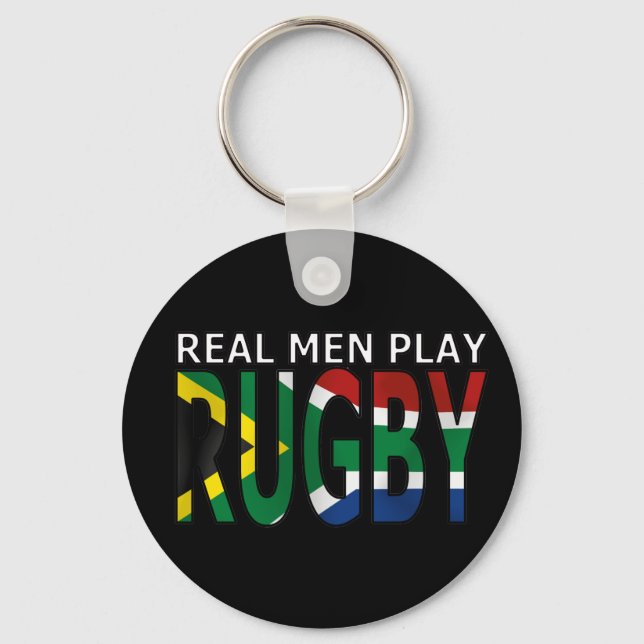Real Men play Rugby South Africa Key Ring (Front)