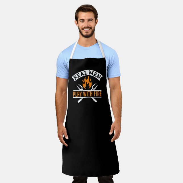 Real Men Play With Fire Apron (Worn)