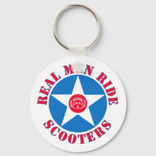 Real Men Ride Scooters Key Ring