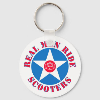 Real Men Ride Scooters Key Ring