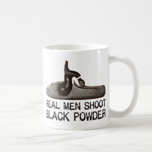 Real men shoot Black Powder, target shooting rifle Coffee Mug