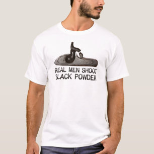 Real men shoot Black Powder, target shooting rifle T-Shirt