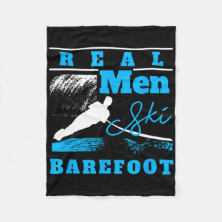 Real Men Ski Refoot Extreme Sports Ski Rope Water Fleece Blanket