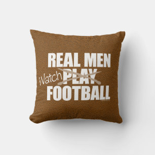 Real Men Watch Football Throw Pillow