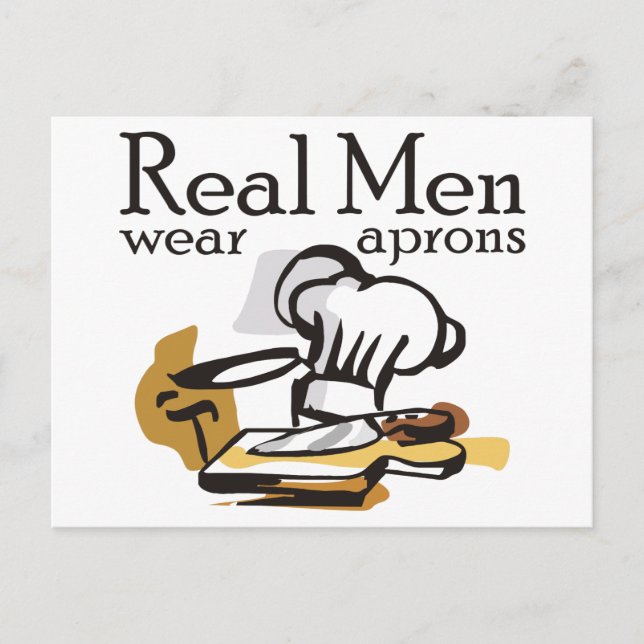 Real Men Wear Aprons Postcard (Front)