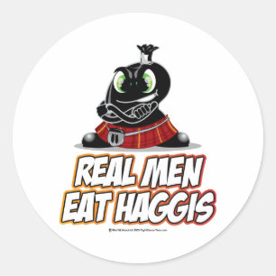 Real Men Wear Haggis Classic Round Sticker