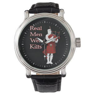 Real Men Wear Kilts Funny Scottish Watch