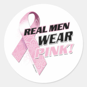 Real Men Wear Pink Classic Round Sticker
