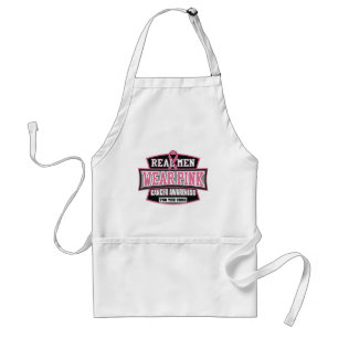 REAL Men Wear Pink For The Cure Breast Cancer Standard Apron
