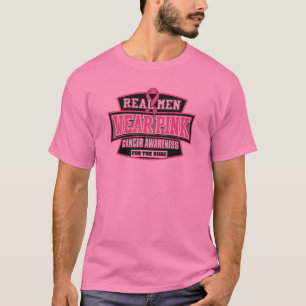 REAL Men Wear Pink For The Cure Breast Cancer T-Shirt