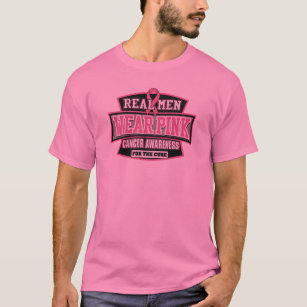 REAL Men Wear Pink For The Cure Breast Cancer T-Shirt