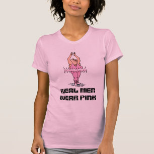 Real Men Wear Pink Funny Fat Guy Ballet T-Shirt