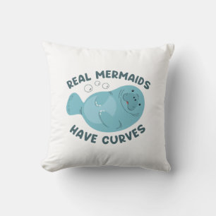 Real Mermaids Have Curves Cushion