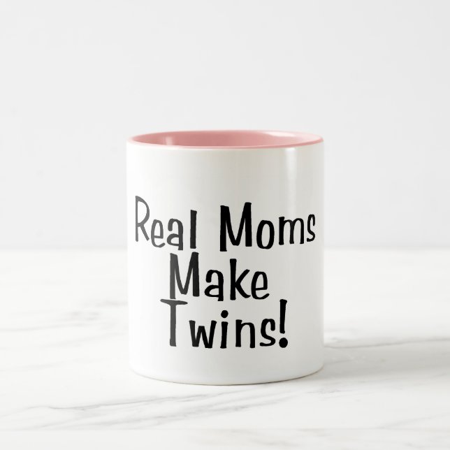 Real Moms Make Twins Two-Tone Coffee Mug (Center)