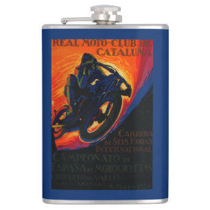 Real Moto Club Vintage PosterEurope Hip Flask