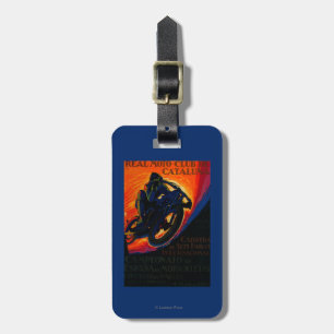 Real Moto Club Vintage PosterEurope Luggage Tag