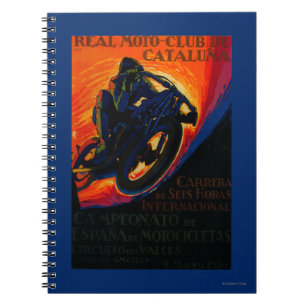 Real Moto Club Vintage PosterEurope Notebook