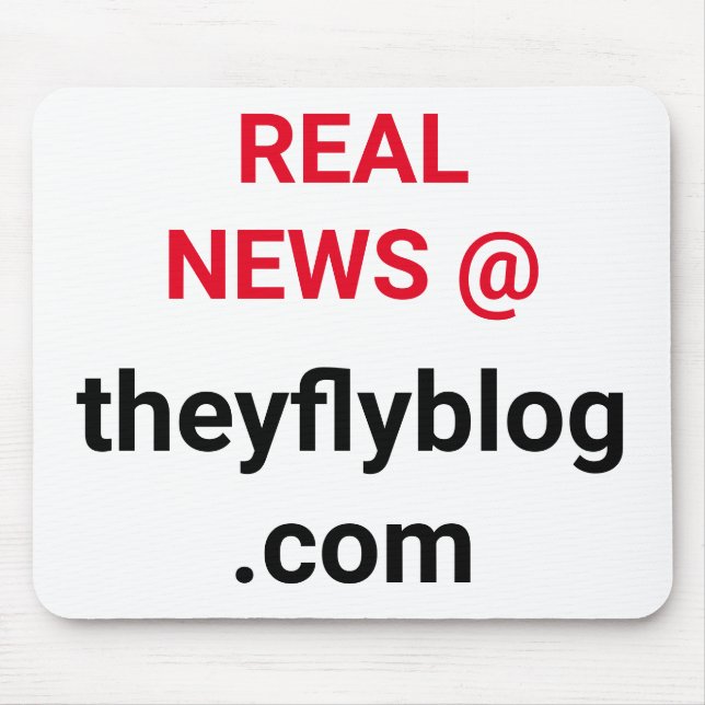 Real News @ theyflyblog.com  Mouse Mat (Front)