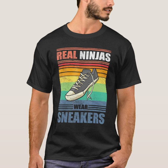 Real Ninjas Wear Sneakers Vintage Shoe Casual Foot (Front)