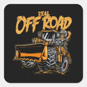 Real Off Road Truck Square Sticker