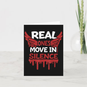 Real Ones Move In Silence Money Quote Urban  Card