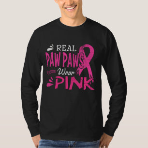 Real Paw Paws Wear Pink Breast Cancer Awareness T-Shirt