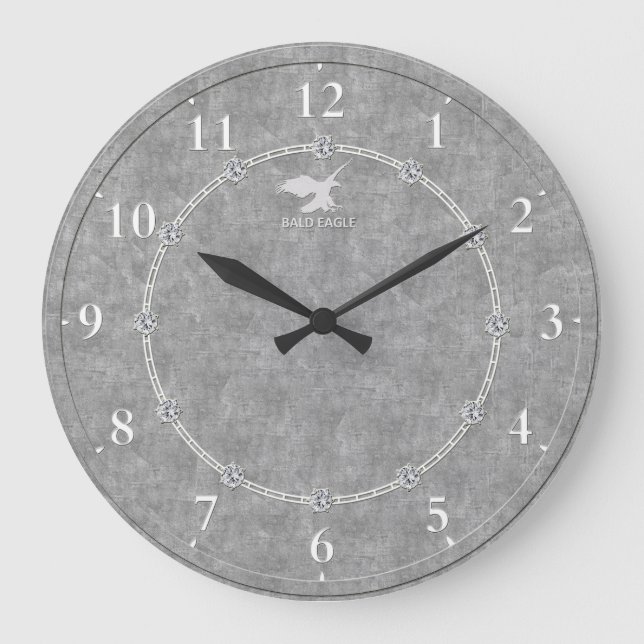Real Platinum Modern Decorated 3-a Wall Clock Sale (Front)