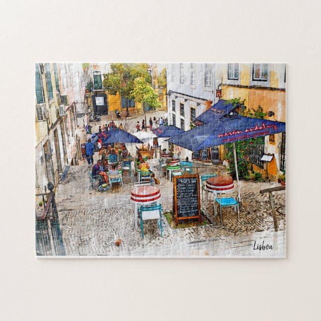 Real Portugal- Lisbon Street Jigsaw Puzzle (Horizontal)