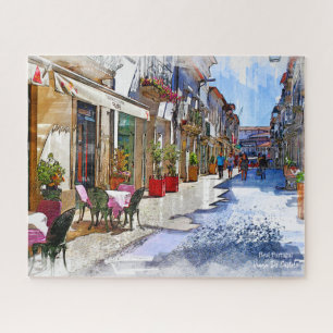Real Portugal- The Cafes of Viana Do Castelo Jigsaw Puzzle