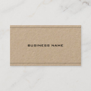Real Premium Kraft Paper Elegant Company Plain Business Card