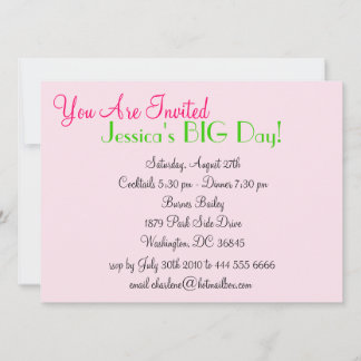 Real Pretty Girls Life Invitation