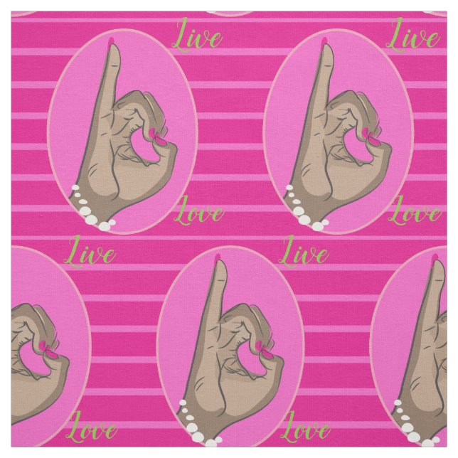 Real Pretty pink and green fabric (Swatch)