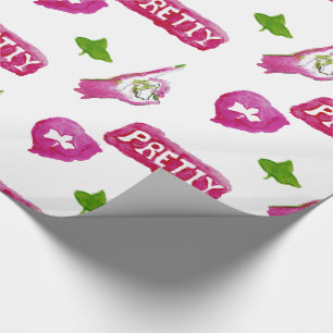 Real Pretty Pink and Green Wrapping Paper