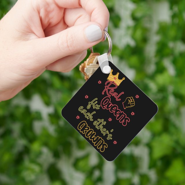 Real Queens Fix Each Other's Crowns Key Ring (Hand)