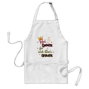 Real Queens Fix Each Other's Crowns Standard Apron