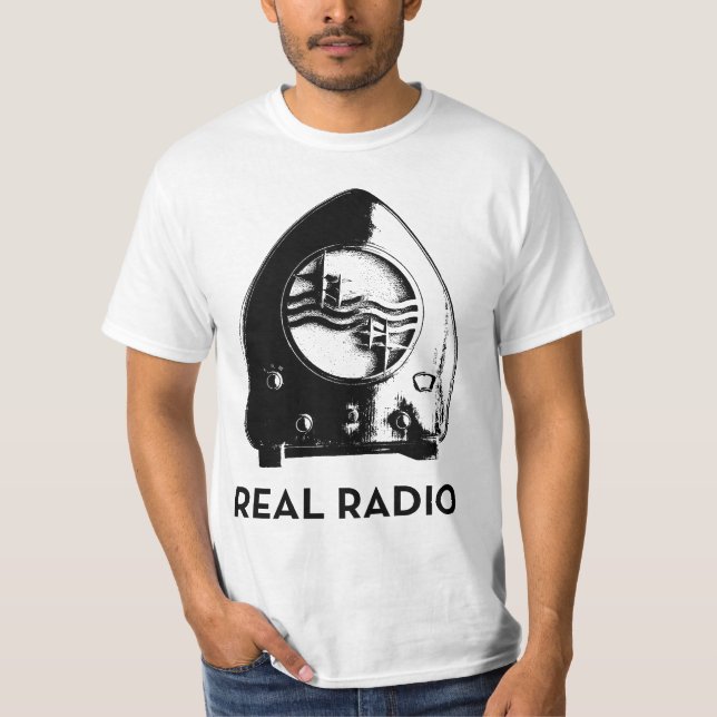 Real Radio t-shirt [Light] (Front)