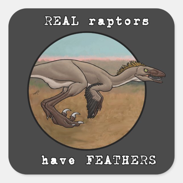 Real Raptors Square Sticker (Front)