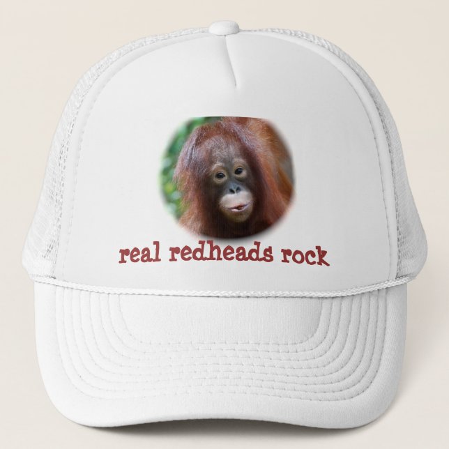 real redheads rock trucker hat (Front)