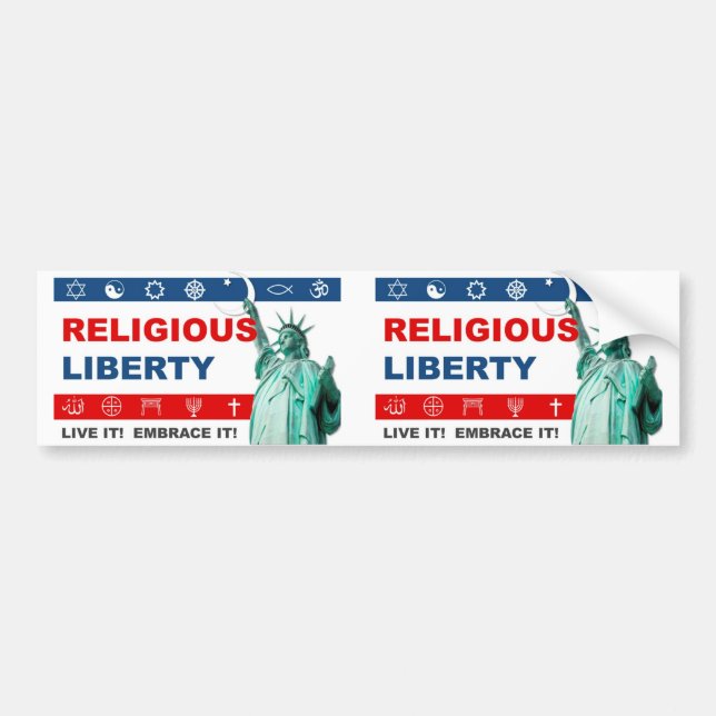 Real Religious Liberty Bumper Sticker (Front)