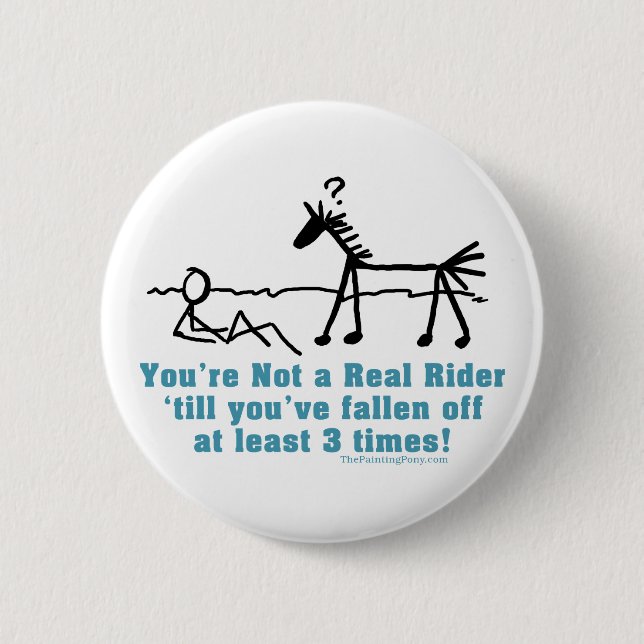 Real Rider 6 Cm Round Badge (Front)