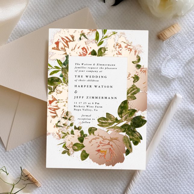 Real Rose Gold and Elegant Watercolor Wedding (Creator Uploaded)