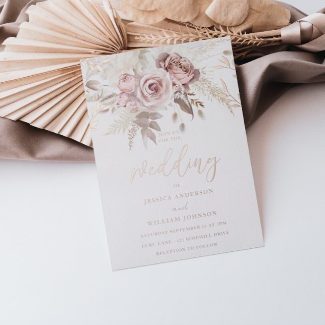 Real Rose Gold Blush Floral Wedding (Creator Uploaded)