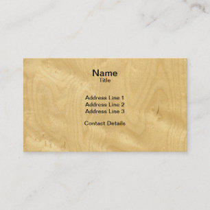 Real Scanned Birds Eye Maple Veneer Woodgrain Business Card