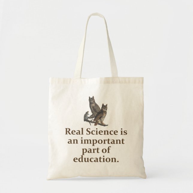 Real Science Is An Important Part - Education Quot Tote Bag (Front)
