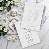 Real Silver Angel Wings on Marble Background Metal